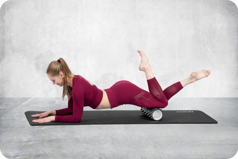 Neo-Sport, roller, wałek do ćwiczeń, 33-14 cm, czarny