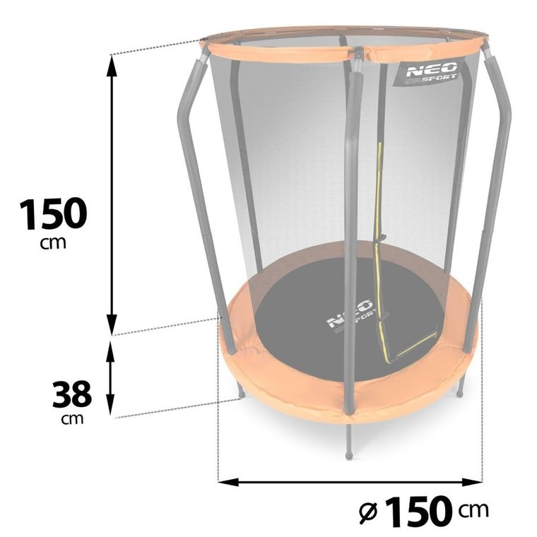 Neo-Sport, trampolina ogrodowa dla dzieci, 5ft/152 cm