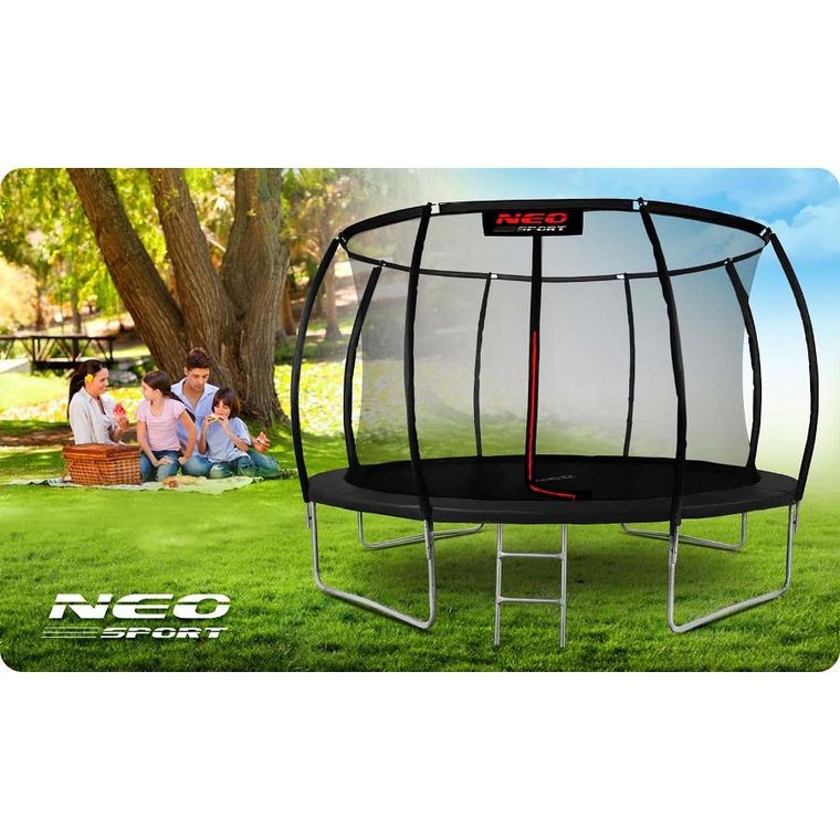 Neo-Sport, trampolina ogrodowa profilowana z siatką wewnętrzną, 14ft/435 cm