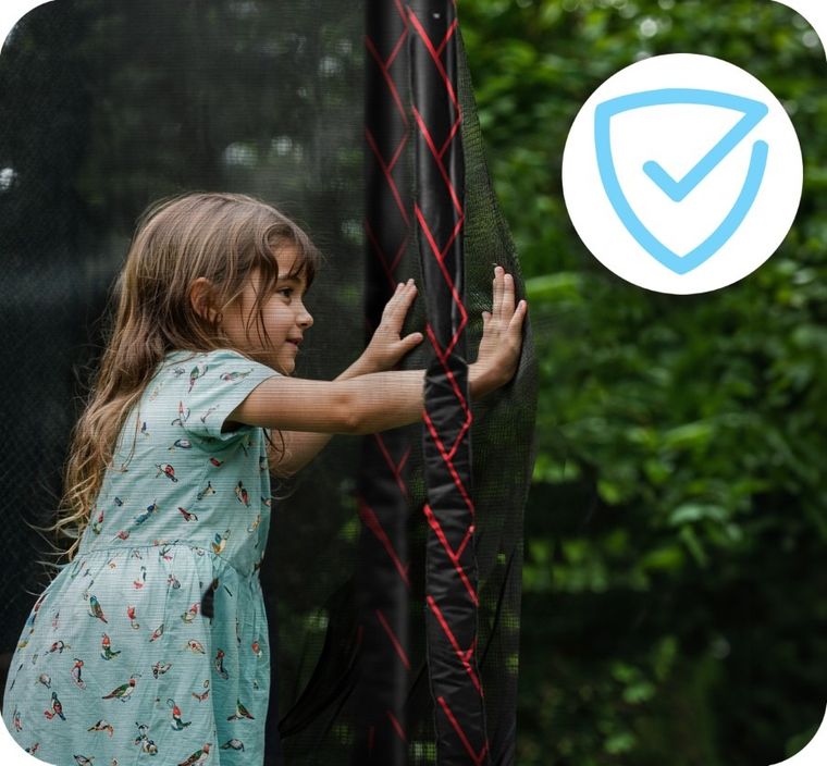 Neo-Sport, trampolina ogrodowa z siatką zewnętrzną i drabinką, 10ft/312 cm