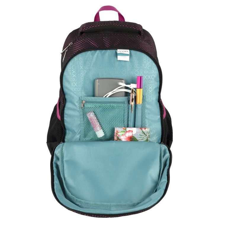 Neoxx, Fly, plecak szkolny, Crazy, różowy