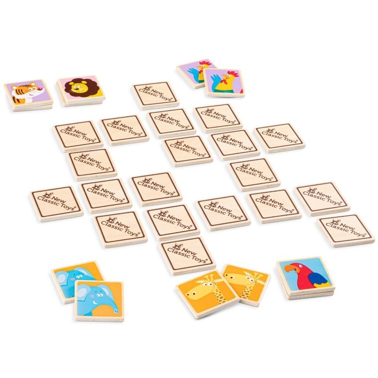 New Classic Toys, Memory, drewniana gra pamięciowa, zwierzęta