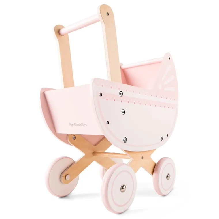 New Classic Toys, wózek dla lalek, z pościelą, pink