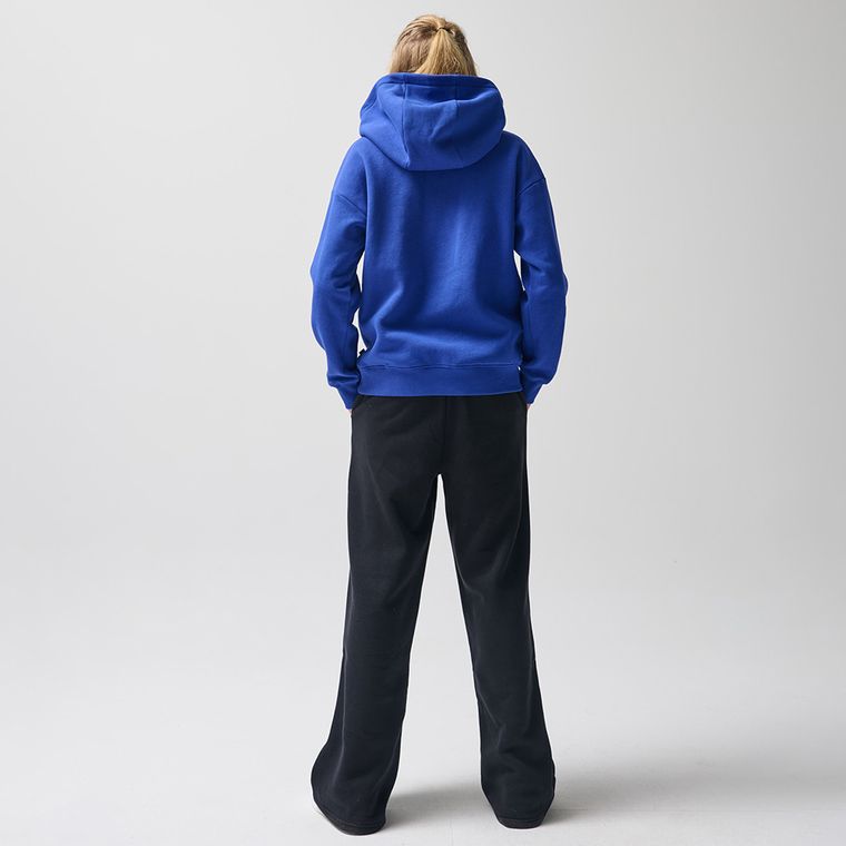 Niebieska bluza unisex z kapturem o kroju oversize NOWEAR