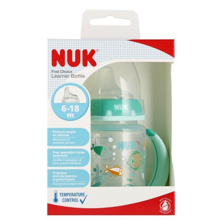 Nuk, First, butelka z uchwytem, 6-18m, 150 ml, 1 szt.