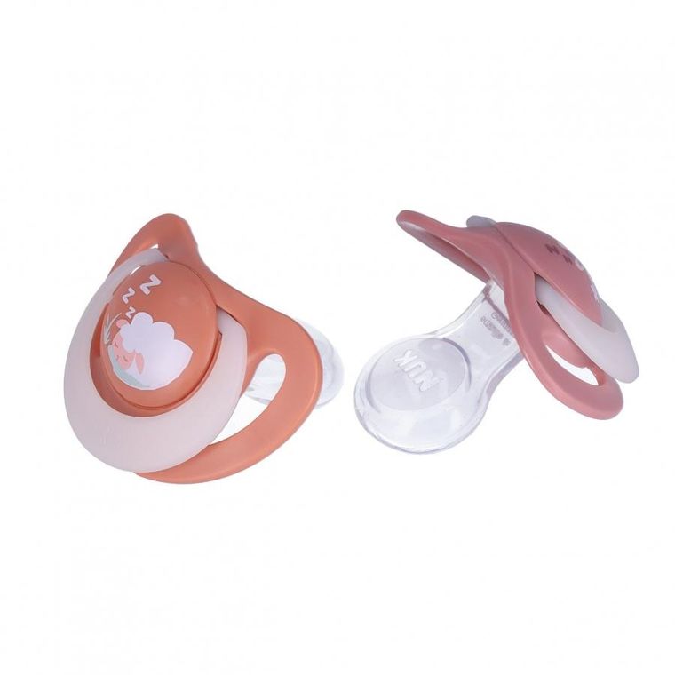 Nuk, First Choice, smoczek uspokajający, królik i owca, 0-6m, 2 szt.