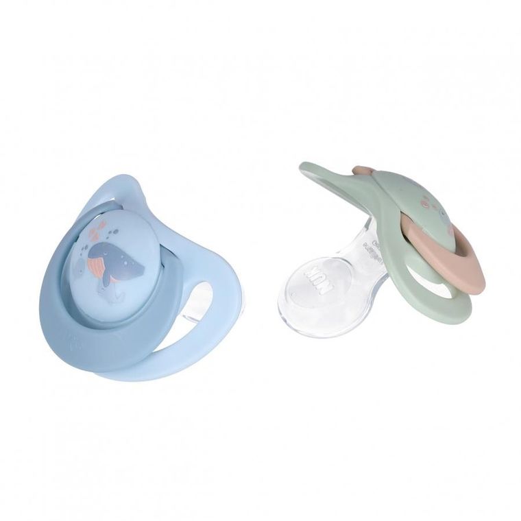 Nuk, First Choice, smoczek uspokajający, żółw i wieloryb, 18-36m, 2 szt.