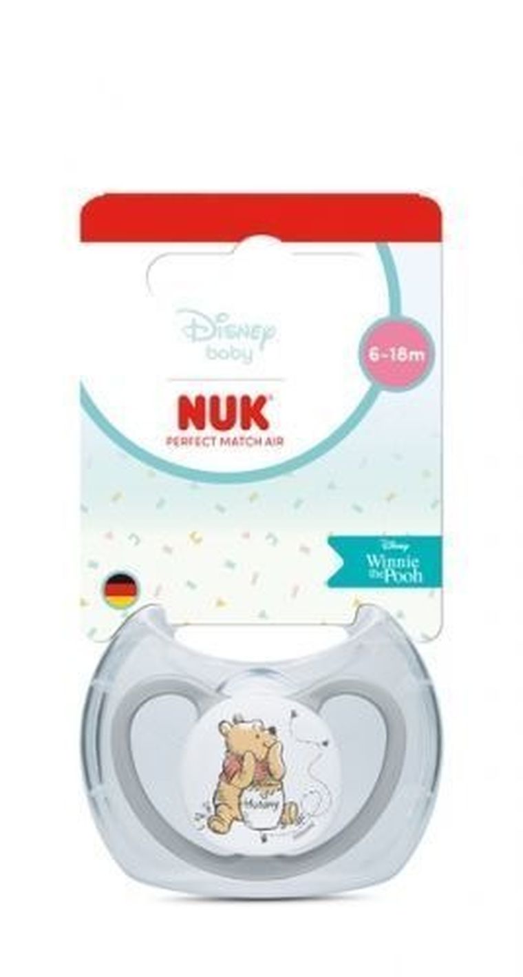 Nuk, Kubuś Puchatek, Perfect Match Air, smoczek uspokajający, 6-18m