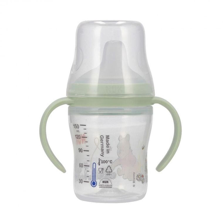 Nuk, Kubuś Puchatek, Perfect Match, butelka do nauki picia z ustnikiem niekapkiem, 150 ml