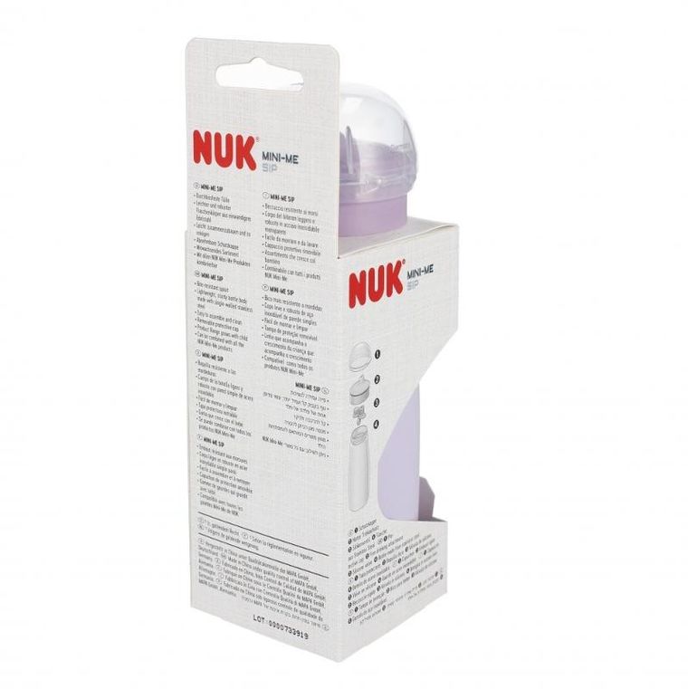 Nuk, Mini-Me, Sip, kubek, stalowy, 9m+, fioletowy, 300 ml