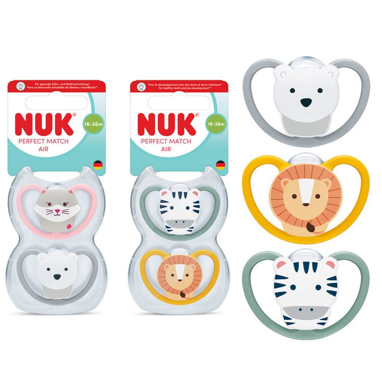 Nuk, Perfect Match, smoczek uspokajający, 18-36m, 2 szt.