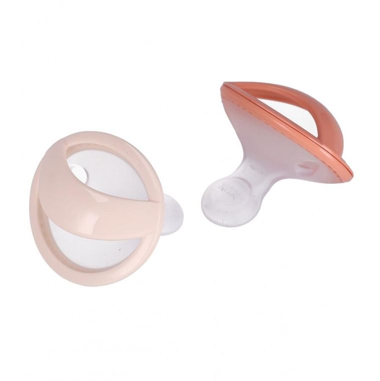 Nuk, Perfect Match, smoczek uspokajający, beżowy i czerwony, 0-6m, 2 szt.
