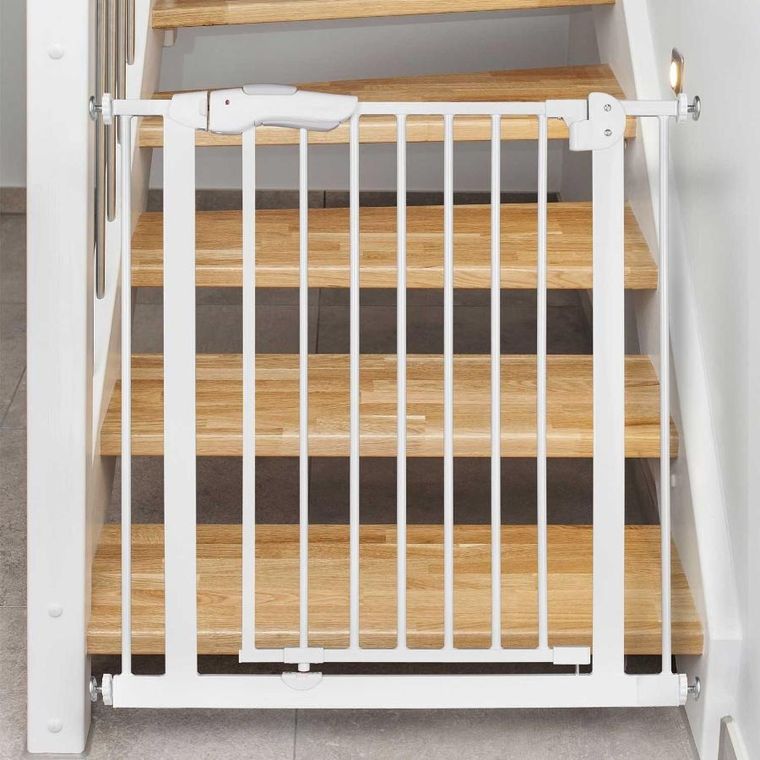 Nukido, barierka, bramka zabezpieczająca, biała