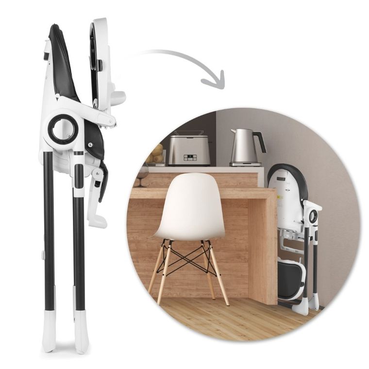 Nukido, Belo, krzesełko do karmienia ze stolikiem, czarne