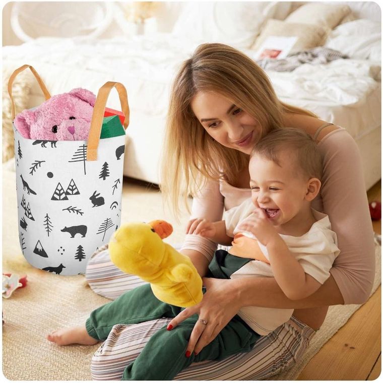 Nukido, kosz na zabawki, biały