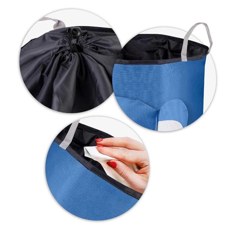 Nukido, kosz na zabawki, niebieski słonik