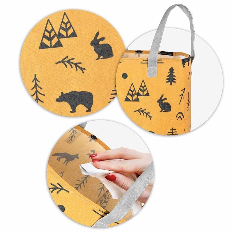 Nukido, kosz na zabawki, pomarańczowy