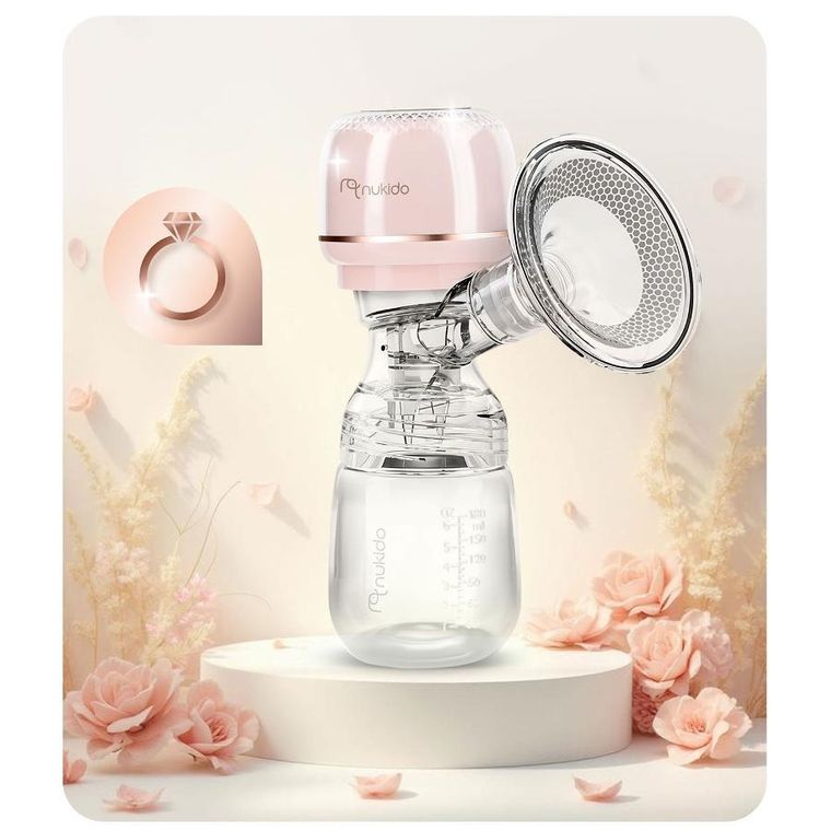 Nukido, laktator elektryczny, trójfazowy, różowy, NK-961