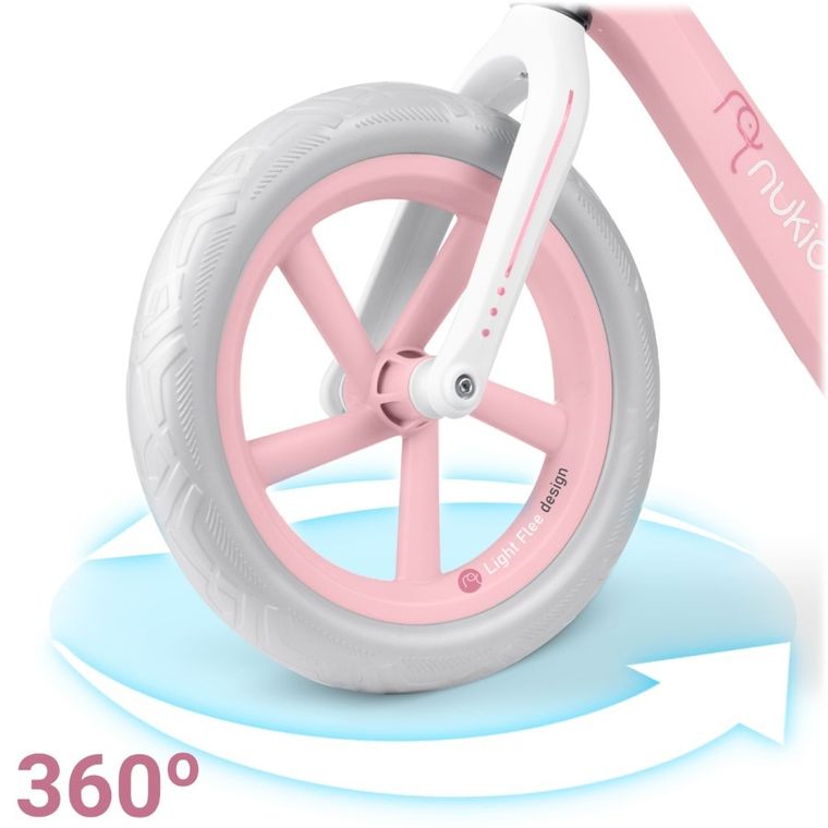 Nukido, Light Flee, rowerek biegowy dla dzieci, różowy