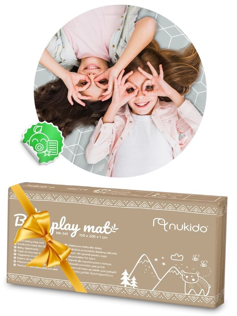 Nukido, mata piankowa, składana, ocean, 200-180-1 cm