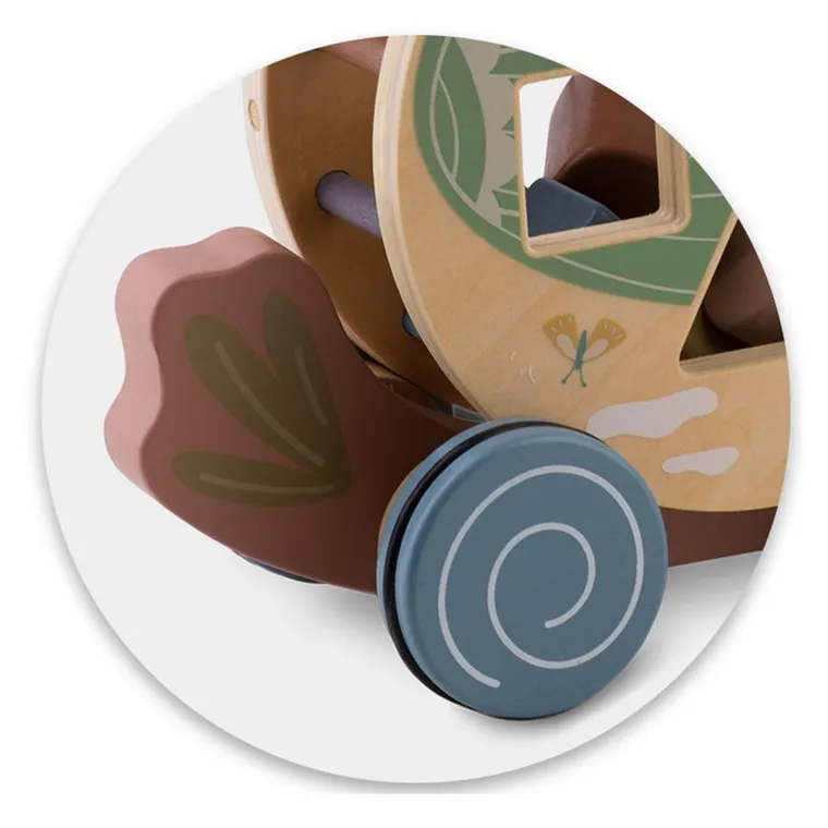 Nukido, Papuga, drewniana zabawka do ciągnięcia