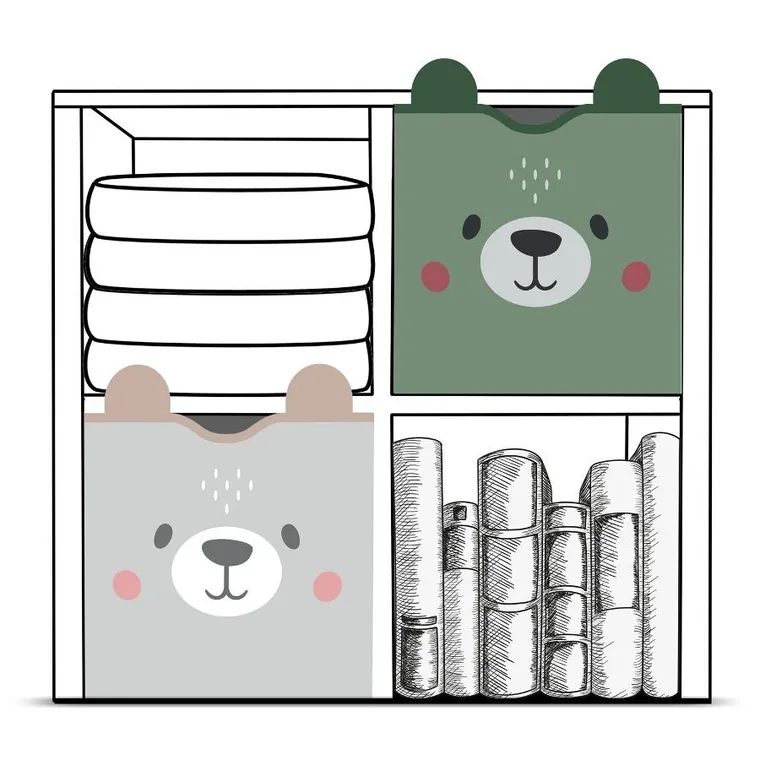 Nukido, pojemnik na zabawki i mata, szary