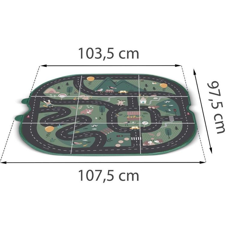 Nukido, pojemnik na zabawki i mata, zielony