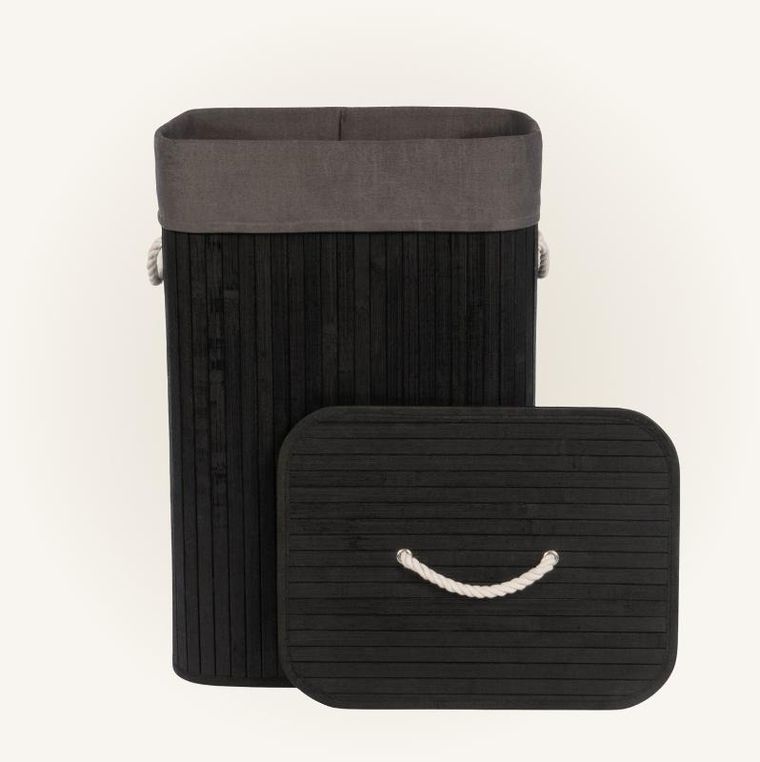 Nuxio, Sade, bambusowy kosz na pranie, 80l