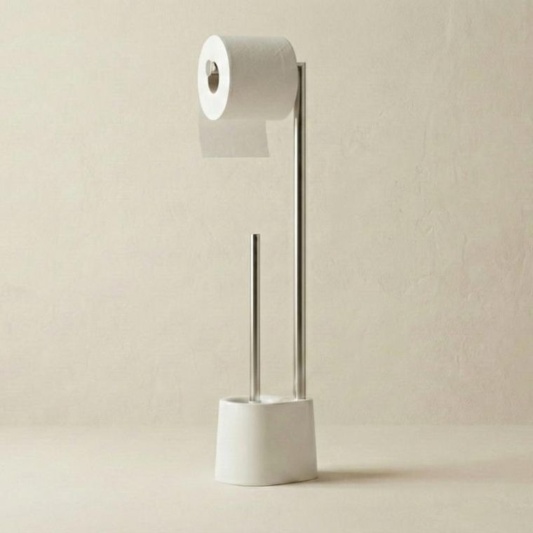 Nuxio, Stilk, stojak na papier toaletowy i szczotkę do WC, 63 cm