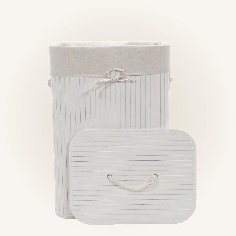 Nuxio, Zora, bambusowy kosz na pranie, 72l