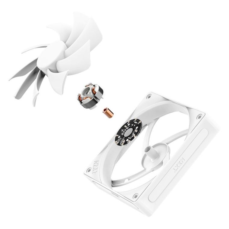 NZXT, wentylator, F120Q V2, biały PWM