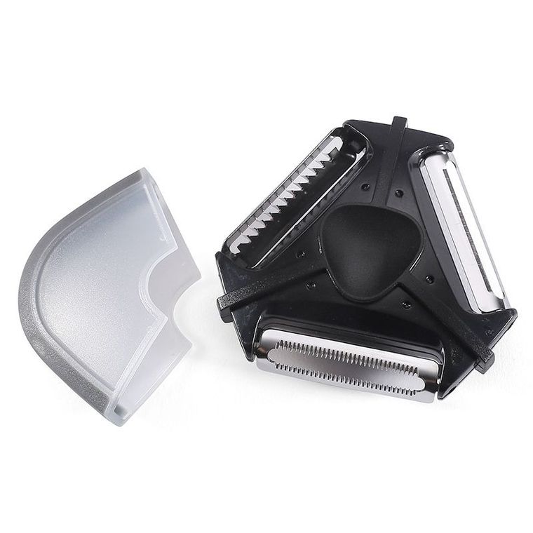 Obieraczka z trzema ostrzami 3w1, czarna