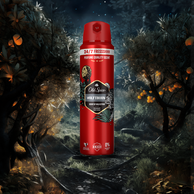 Old Spice, Wolfthorn, dezodorant w sprayu dla mężczyzn, 125 ml