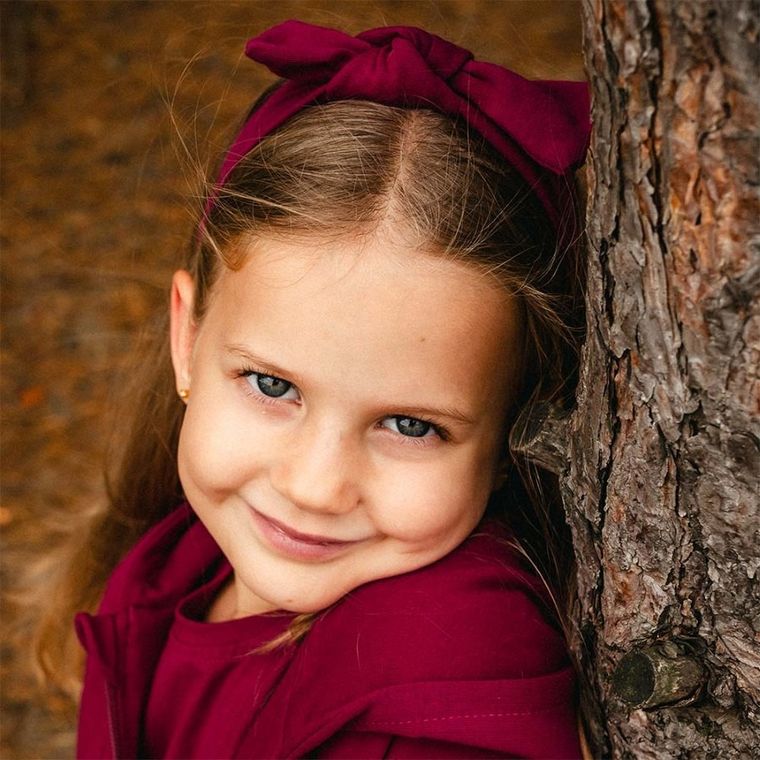 Opaska dziewczęca, bordowa, Eevi