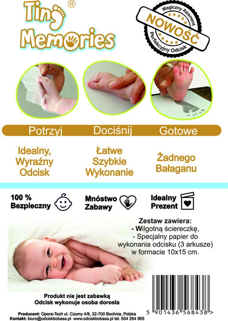 Opera-tech, Tiny Memories, Magic Ink, zestaw do zrobienia odcisku, atrament i kartki