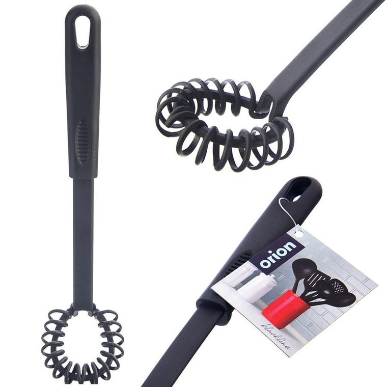 Orion, Blackline, trzepaczka do ubijania spiralna, czarna, 28 cm