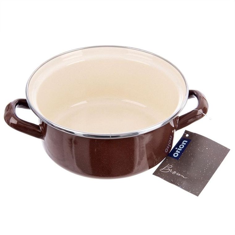 Orion, Brown, garnek emaliowany, 18,5 cm, 1,6l