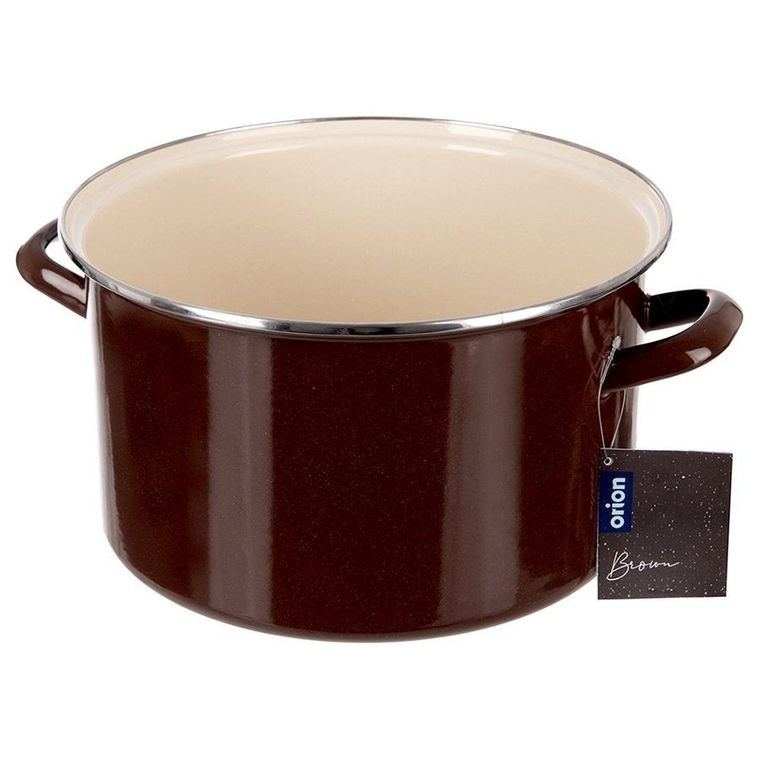 Orion, Brown, garnek emaliowany, 32 cm, 11,5l