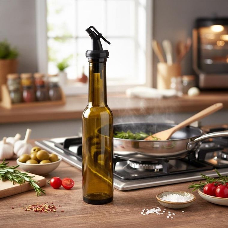 Orion, butelka na oliwę i ocet, szklana, z dozownikiem, 210 ml