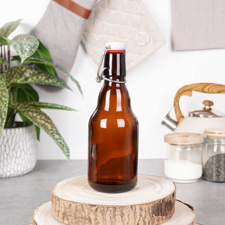 Orion, butelka z klipsem, szklana, 340 ml