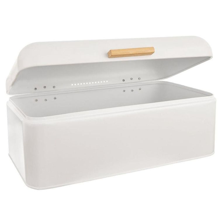 Orion, chlebak metalowy, biały, Whiteline, 42-24-16,5 cm