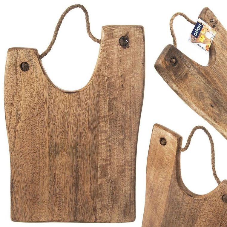 Orion, deska do krojenia i serwowania, drewniana, Mango, 40.5-28 cm