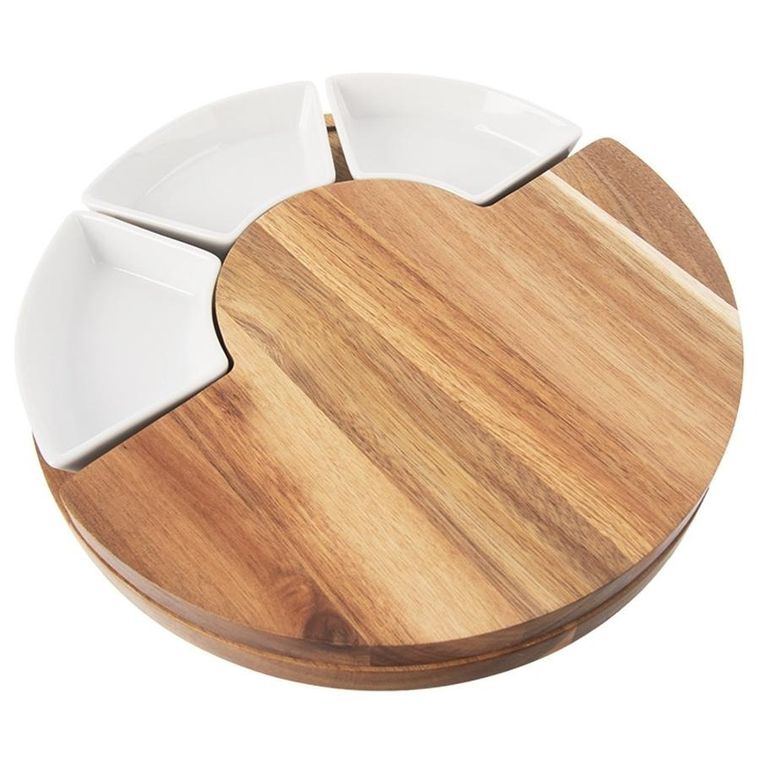 Orion, deska do serów z nożami i miseczkami, 7 elementów