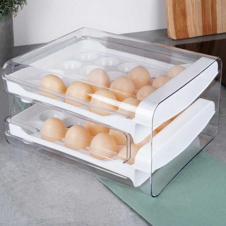 Orion, dwupoziomowy organizer pojemnik do lodówki na 40 jajek 229164