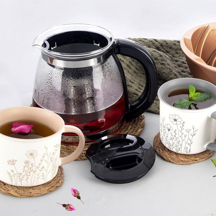 Orion, dzbanek z zaparzaczem, szklany, żaroodporny, 1,73l