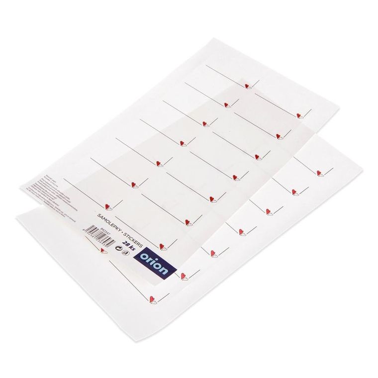 Orion, etykiety samoprzylepne na słoiki, serce, 28 szt.