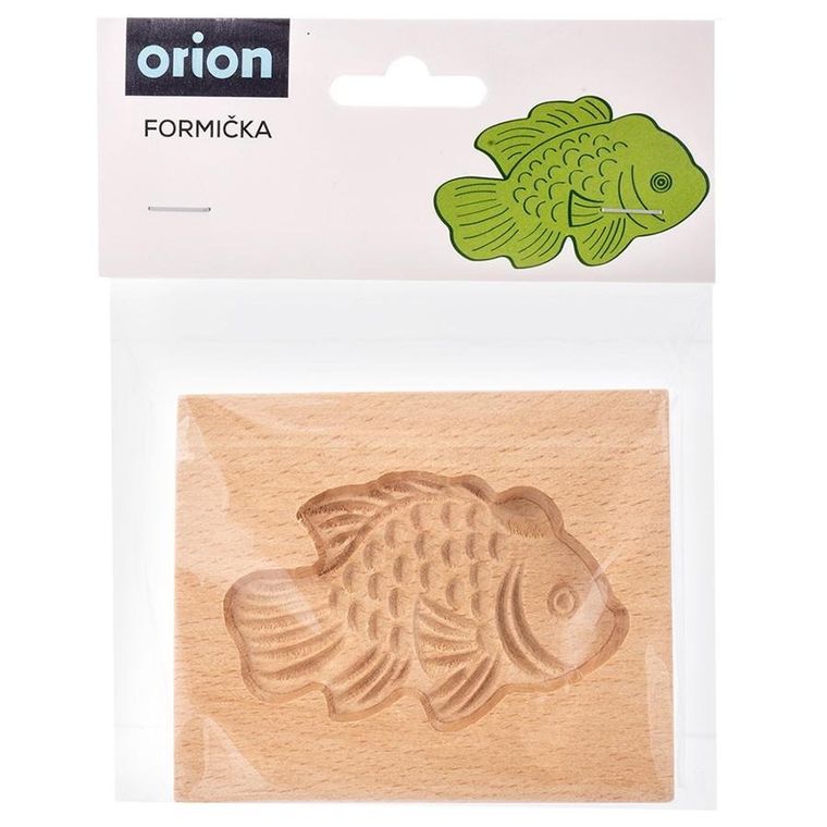 Orion, foremka do ciastek, drewniana, ryba, 10-8 cm