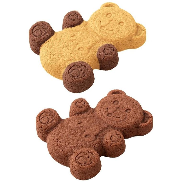 Orion, forma do ciastek muffinek silikonowa, beżowa, misie, 30-17,5-2 cm