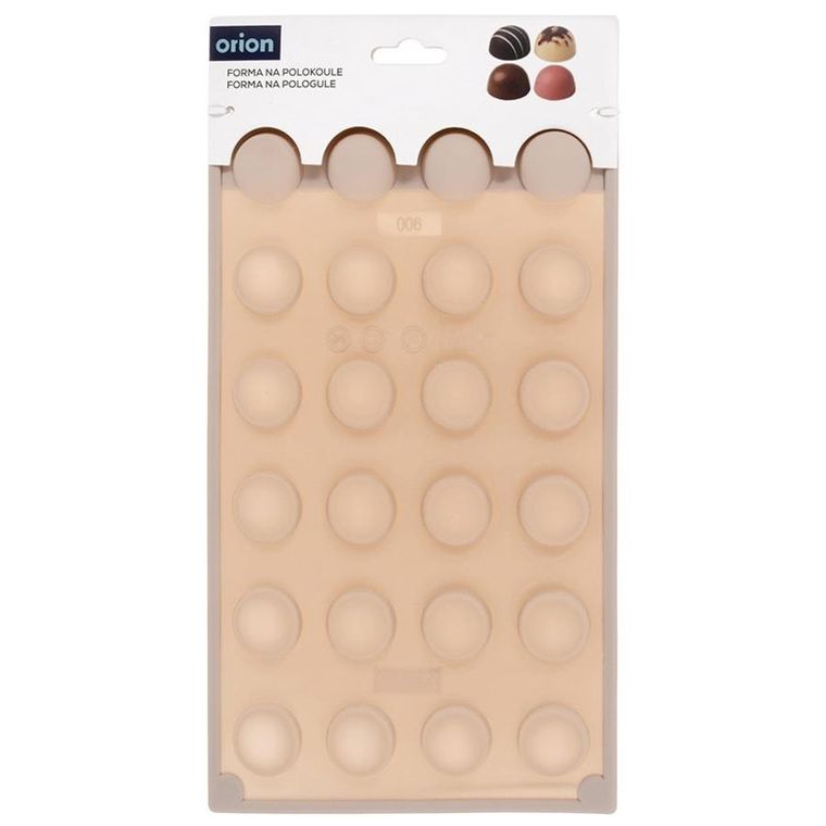 Orion, forma do pralin i czekoladek silikonowa, beżowa, 30-17,5-1,5 cm