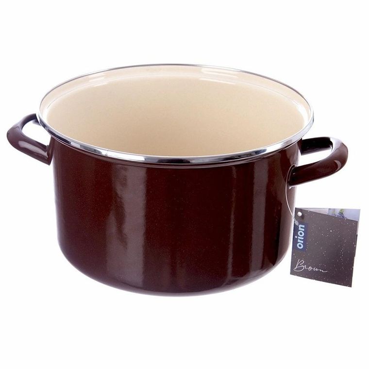 Orion, garnek emaliowany, brown, 26 cm, 6,5l